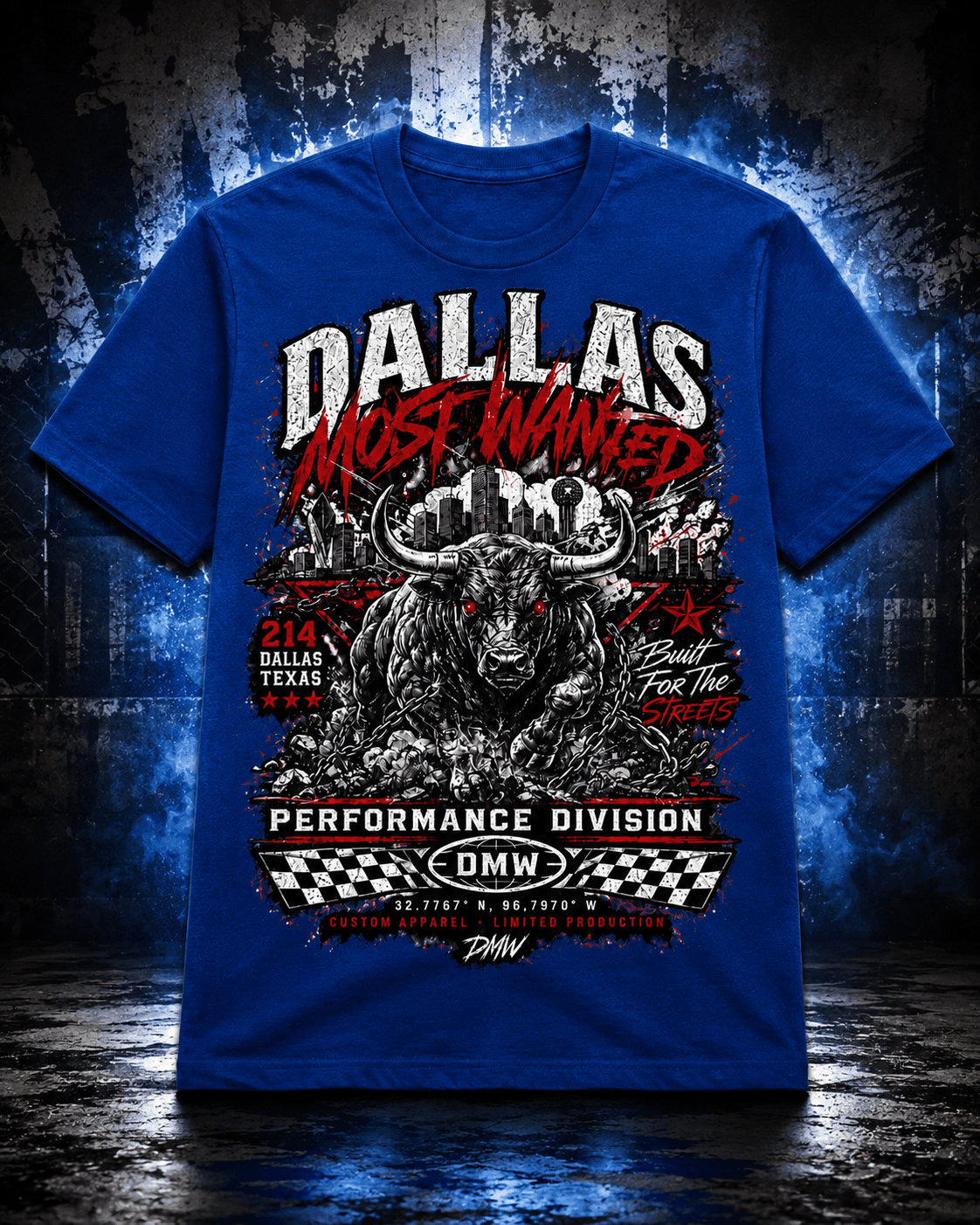 DMW Performance Division – Dallas Most Wanted Bull Tee