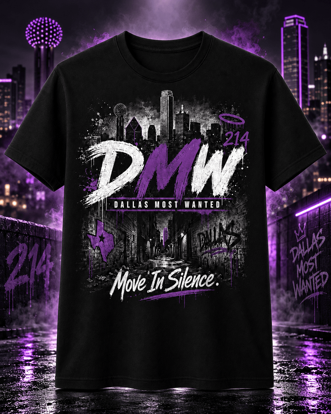 Dallas Most Wanted “Move In Silence” Tee